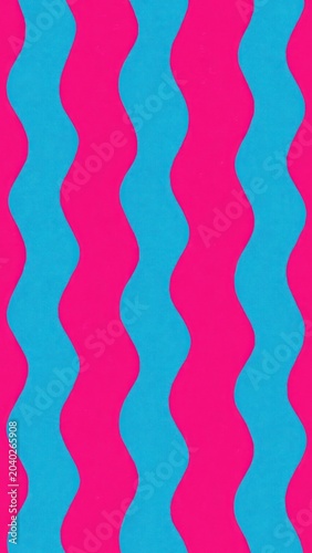 Obraz na płótnie Vibrant wavy pink blue pattern mobile wallpaper