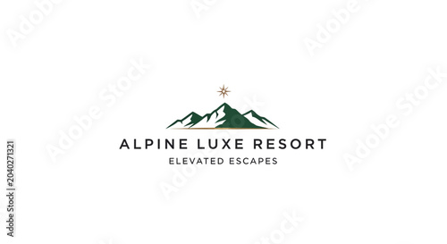 Photos Alpine Luxe Resort Minimalist Mountain Logo Design