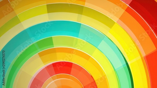 Abstract Rainbow Arcs Vibrant Colorful Gradient Background