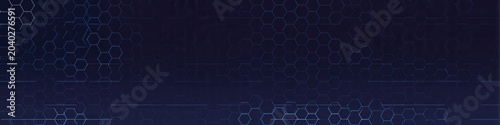 Abstract Tech Hexagon Grid Dark Blue Background for Design
