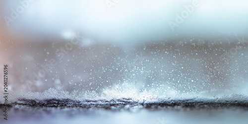Abstract Winter Scene Snowfall and Frosty Texture