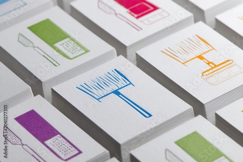 Cleaning Supplies Business Card Design Mockup in Stacks
