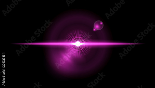 Futuristic Pink Lens Flare Light Effect Abstract Background