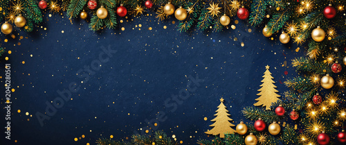 dark blue festive winter fl...