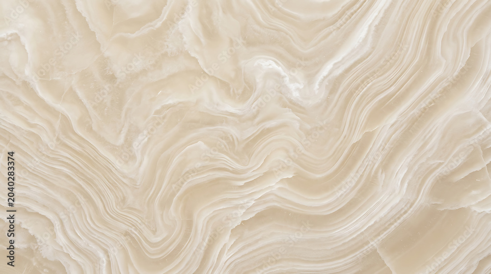 Obraz premium Creamy beige abstract marble texture with flowing white veins background 1