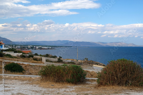 view of the sea coastline, Greece