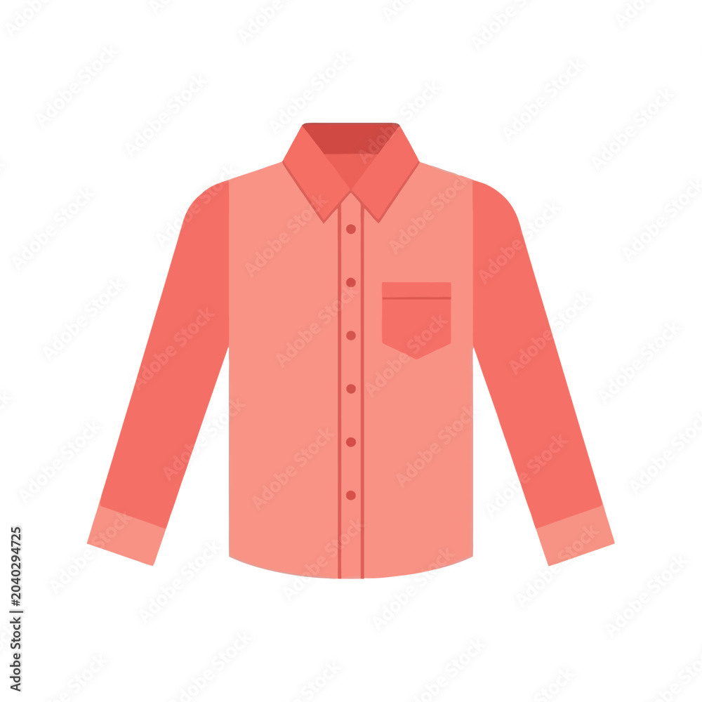 Naklejka premium Isolated Pink Long Sleeve Shirt