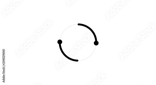 Minimalist rotating loading spinner animation on animation