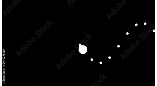 Minimalist speech bubble animation moving along a animation