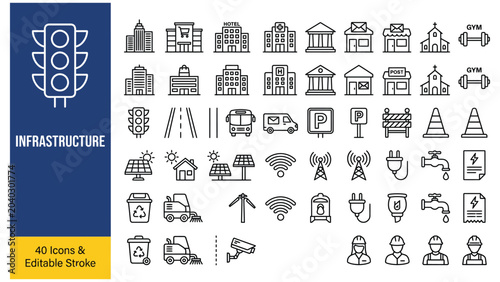 Фотография Global Conflicts web icons in line style