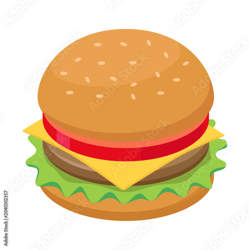 ハンバーガーのイラスト・アイコン