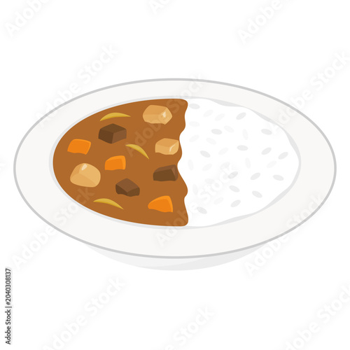 カレーライスのイラスト・アイコン