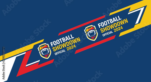 Tableau sur toile Football Showdown 2024 official emblem and text.