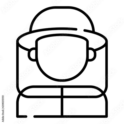 Beekeeper black line icon