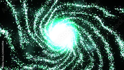 A stunning 4K seamless VJ animation loop showcasing glowing gold and cyan particles swirling organically like nerve impulses along a complex neural web. Imbued with a soft, energetic glow.