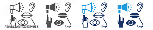 Tableau sur toile experiential marketing icon set with multiple concept
