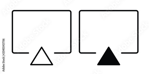 Bild auf Leinwand Airplay icon vector. pictogram illustration on white background.