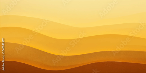 Obraz na plátně Abstract orange and yellow background featuring rolling sand dunes under a hot s