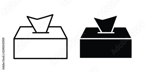 Canvastavla Box tissue icon vector