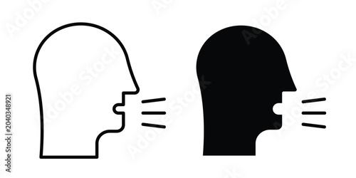 Bild auf Leinwand Cough icon vector. pictogram illustration on white background.
