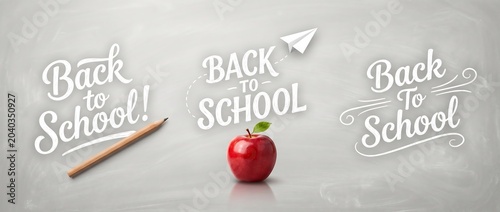 Welcome Back to School Typography Text Vector Illustration on Grid Background