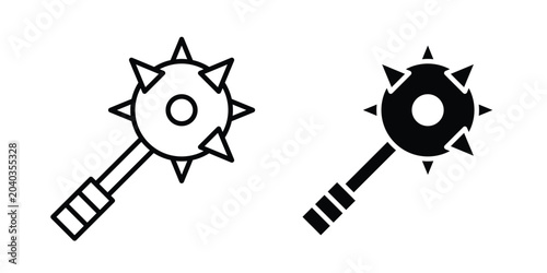 Photos Mace icon vector. pictogram illustration on white background.