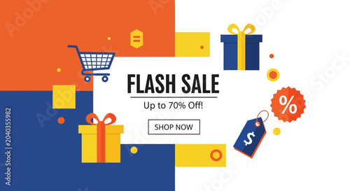 Canvas Print Shopping sale discount offer tag.