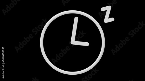 Sleep Zzz Clock - White