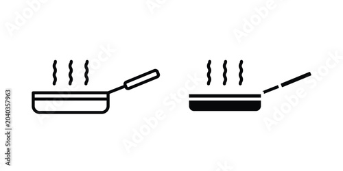 Canvas-taulu Pan frying icon vector