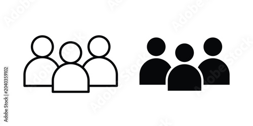 people icon vector. pictogram illustration on white background.