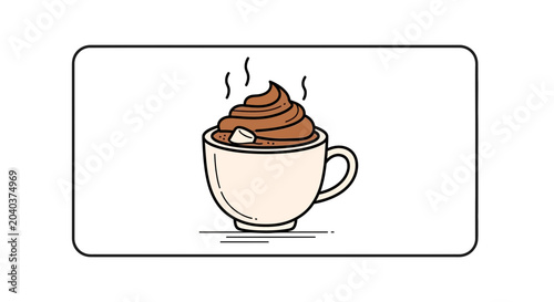 hot chocolate in a mug with whipped cream