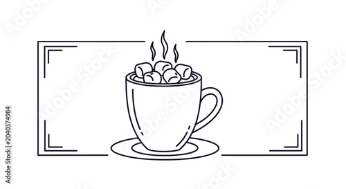 hot chocolate mug with marshmallows