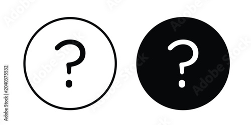 Bild auf Leinwand Help icon graphic element set in black linear and clipatrt.
