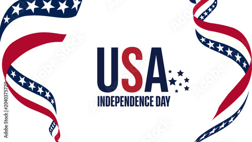 USA Independence Day celebration graphic design element