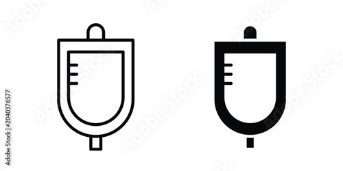 Photos IV icon graphic element set in black linear and clipatrt.