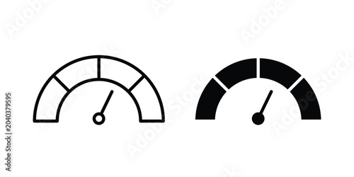 Slika na platnu Performance icon graphic element set in black linear and clipatrt