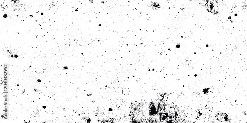 Konstfotografi Grunge texture background with black ink splatters and smudges on white vector i