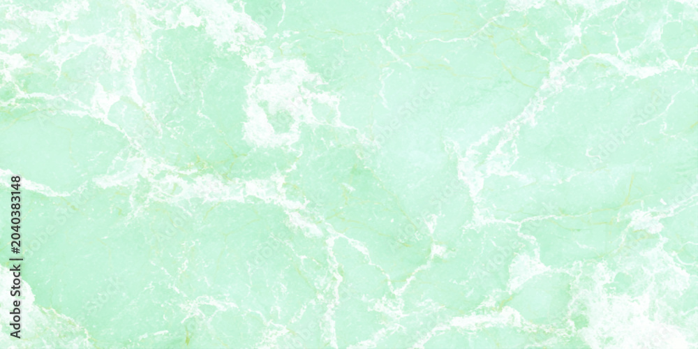 Fototapeta premium Mint green marble texture background with white veins for design and decoration