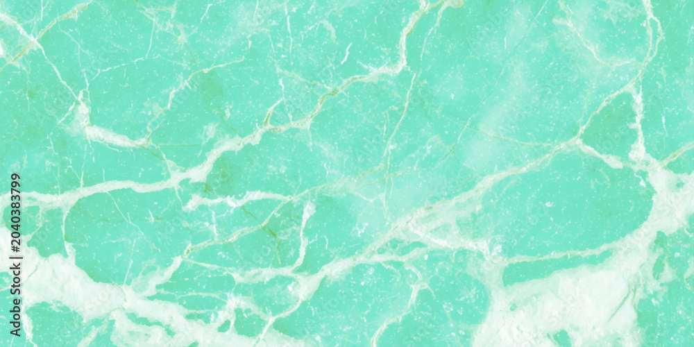 Obraz premium Mint green marble texture with white veins background pattern