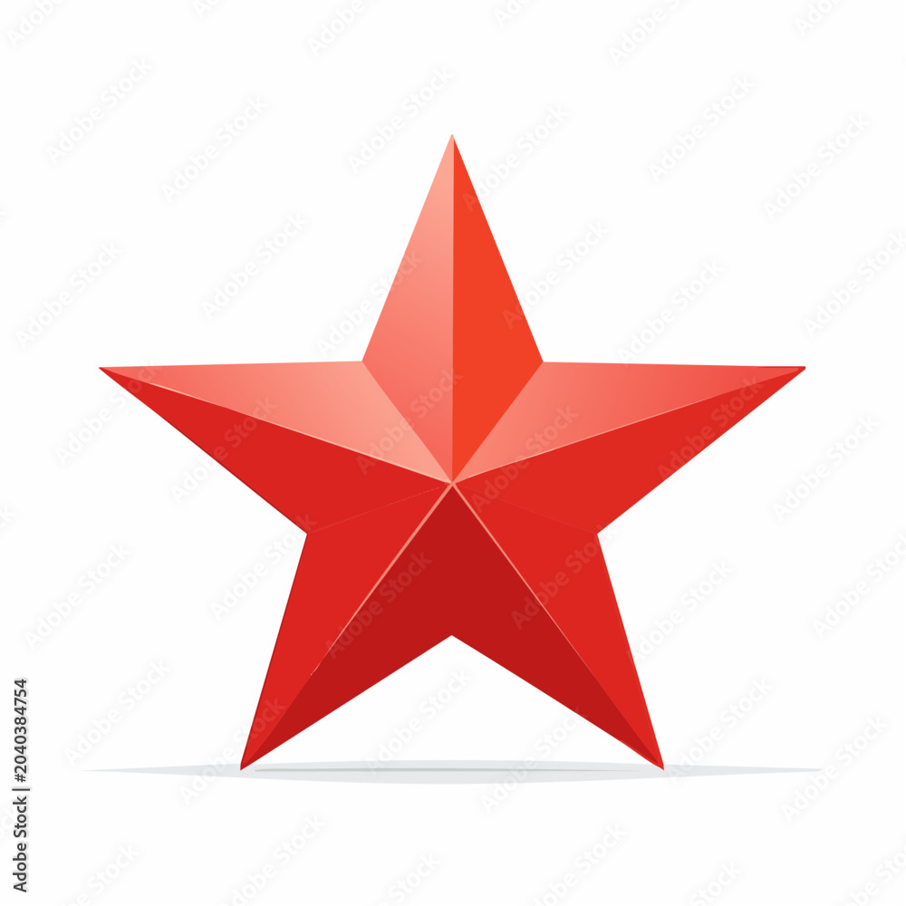 Obraz premium Red Star Icon