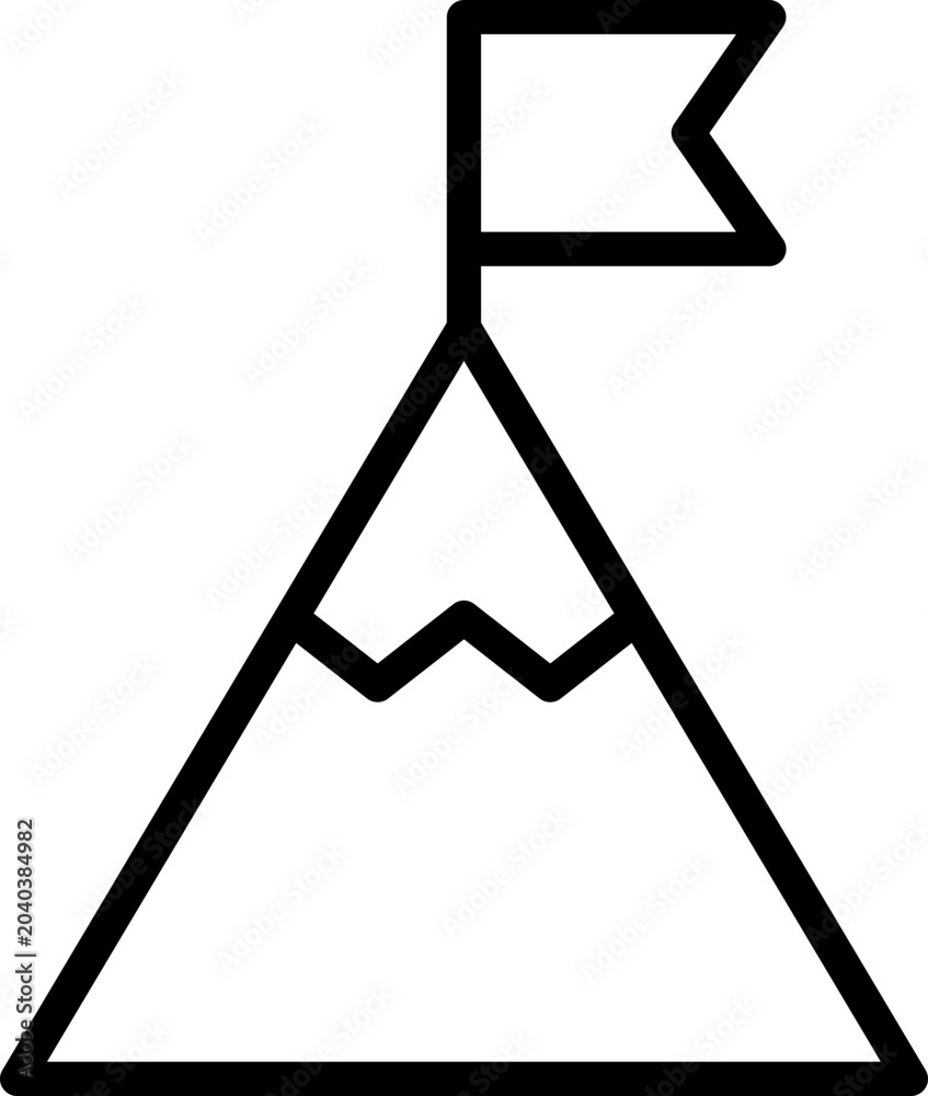 Fototapeta premium Black goal icon - outline