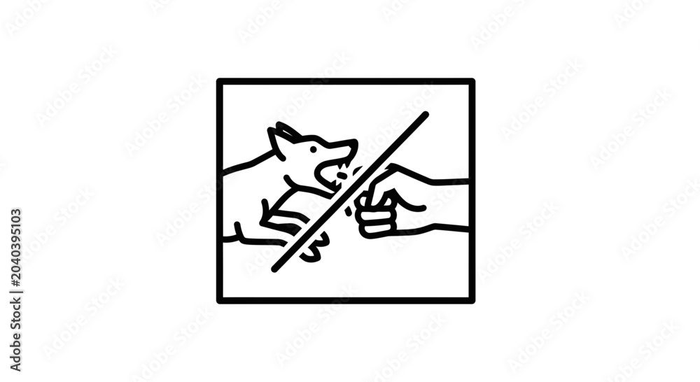 Fototapeta premium no petting dog