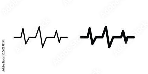 Photos Pulse icon, outline style icon for web. vector graphics