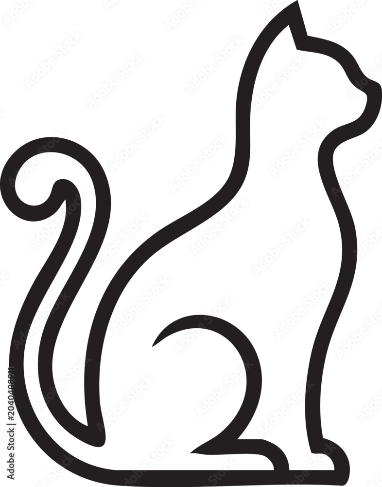 Fototapeta premium black cat silhouette