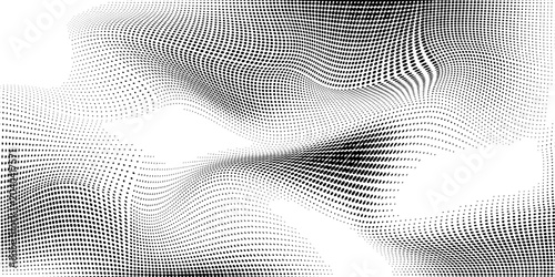 Grunge halftone gradient texture. Vanishing weathered grit noise texture. Black and white sand wallpaper. Retro pixelated backdrop. Anime or manga style comic overlay. Vector textured template surface