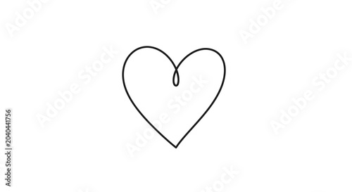 Bild auf Leinwand Simple black line heart symbol.