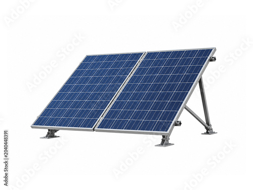 Solar panels isolated on white background.