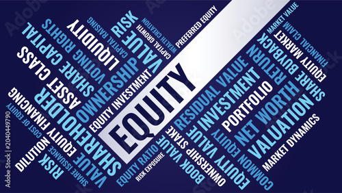 Quadro su tela Equity Word Cloud