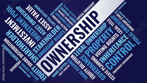 Cuadro en lienzo Ownership Word Cloud