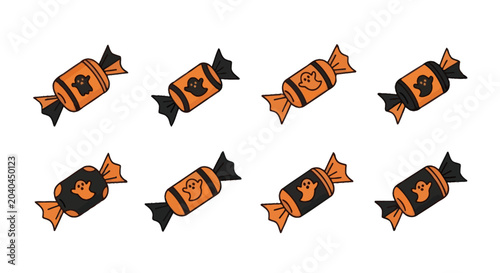 Halloween Candy Wrappers with Ghost Icons